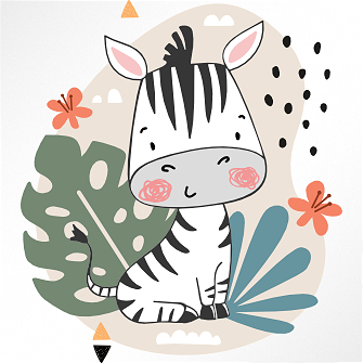 babaszoba, gyerekszoba, hatszog, fali, dekoracio, dekoraciók, dekor, dekorok, allatos, illusztraciok, hexart, design