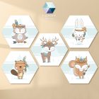 5 kicsi indián - 5 db-os hatszög babaszoba dekoráció