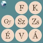 Gravírozott bambusz poháralátét - egyedi monogrammal és névvel
