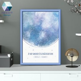   Akvarell kék - csillagtérkép (digitális nyomtatható fájl)