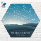 Türkiz dűnék - csillagtérkép dekoráció
