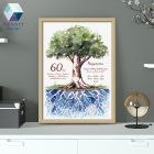 Nagymama vagy nagypapa életfás dekoráció (digitális nyomtatható fájl)