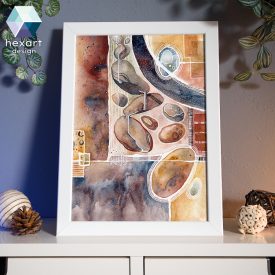 Absztrakt 02 - eredeti akvarell festmény