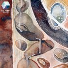 Absztrakt 02 - eredeti akvarell festmény