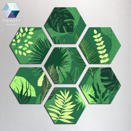 Hexart Plants fali dekoráció - élénk zöld