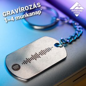 Spotify gravírozott kulcstartó (acéllappal) 