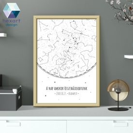   Minimalista - csillagtérkép (digitális nyomtatható fájl)