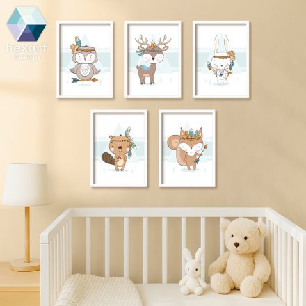 5 kicsi indián (5 db digitális nyomtatható fájl)