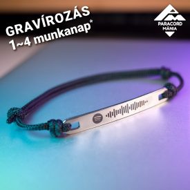 Spotify karkötő - gravírozott karkötő (acéllappal) 