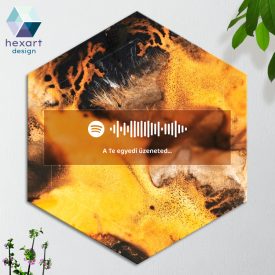   Interaktív Spotify-s zenés dekoráció (6 különböző akvarell háttérrel, egyedi szöveggel és zenével)
