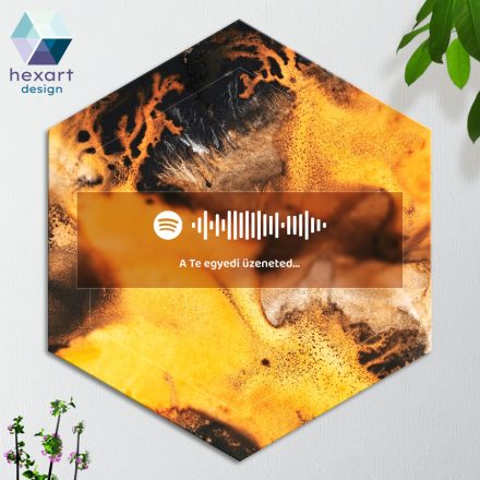 Interaktív Spotify-s zenés dekoráció (6 különböző akvarell háttérrel, egyedi szöveggel és zenével)