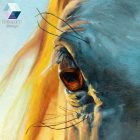 Ló portré - eredeti olajfestmény