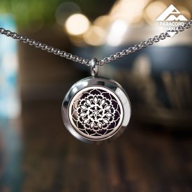 Acél illat medál - virág motívummal