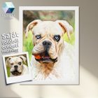 Akvarell kutya/cica portré festmény saját fotó alapján – kézzel festett művészi ajándék 1 vagy 2 kisállatról, több méretben, ajándék kerettel