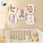 Az erdő kis lakói - 5 db-os hatszög babaszoba dekoráció