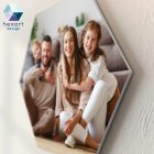 12 db-os fotós dekoráció (hatszög formában)