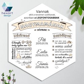 Nagyi szabályai - egyedi dekoráció (több színben)