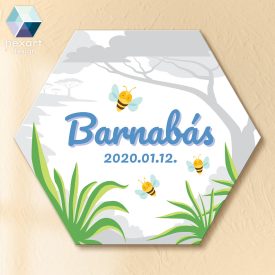 Fiú szafaris névtábla - babaszoba dekoráció