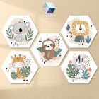 Mesés kispajtások - 5 db-os hatszög babaszoba dekoráció