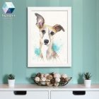 Whippet/agár portré - nyomat