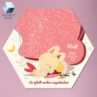 Lány baba szobába - nyuszis csillagtérkép