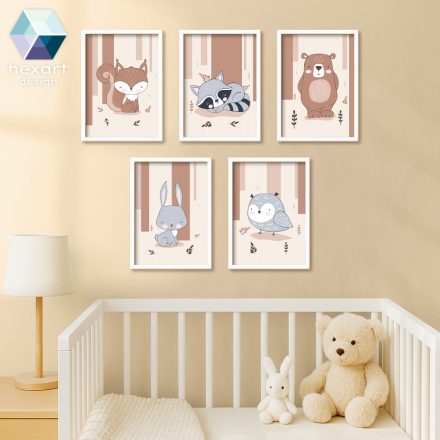 Az erdő kis lakói (5 db digitális nyomtatható fájl)