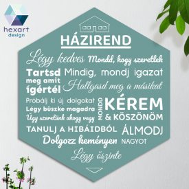 Házirend - dekoráció (több színben)